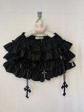 Voguable Y2K Aesthetic Skirt Women Ruffles Chic High Waist Mini Skirts Female Hot Chick Elastic Waist Cross Design Retro Cake Skirt New voguable