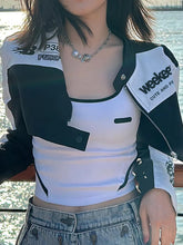 Voguable Fashion Cropped Jackets for Women Cool Biker Style Streetwear Zipper Up Short Coat Y2K Long Sleeve Autumn Outerwear voguable