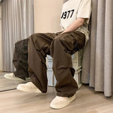Men Casual Cargo Pants Streetwear Big Pocket Baggy Mopping Trousers Harajuku Hip Hop Loose Women Wide Leg Pants Overalls voguable