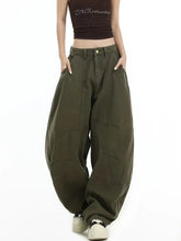 Y2K American Retro Cargo Jeans Women High Waist Streetwear Loose Wide Leg Denim Pants Bf Hip Hop All Match Straight Pants New voguable