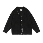 Voguable Autumn Winter American Vintage Striped Cardigan For Men Women Korean Popular Clothes Casual Trendy Knitwear Kpop Couple Sweater voguable