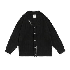 Voguable Autumn Winter American Vintage Striped Cardigan For Men Women Korean Popular Clothes Casual Trendy Knitwear Kpop Couple Sweater voguable