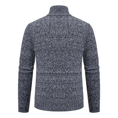 New Winter Thick Warm Cardgian Men Smart Casual Knitted Sweatercoat Jackets Mens Slim Solid Color Stand Collar Knitting Cardigan voguable
