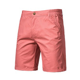 2023 Men Shorts Summer Cotton Middle Waist Male Casual Business Men Shorts Printed Beach Stretch Chino Classic Fit Short Homme voguable