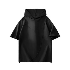 Breathable Hooded T-Shirt Men Street Dance Trendy Design Streetwear Casual Fashion Youth New Hip Hop Style Cool Graphic Tees voguable