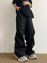 Voguable Techwear Parachute Cargo Pants Men Hip Hop Wide Leg Trousers Male Quick Drying Streetwear Loose Oversize Korean Hip Hop voguable
