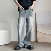 New Vintage Gray Baggy Jeans Men Fashion Harajuku Casual Y2k Pants Straight High Street Male Wide Denim Trousers voguable