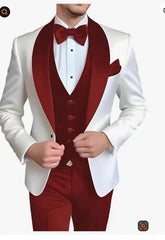 Voguable Luxury Men's Suit Jacket Pants 2 Piece Peak Lapel Business Men Thin Stripe Suit For Groom Wedding Single Breasted Suit voguable