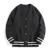 Cardigan Men Sutumn Winter Knitted Sweater Jacket Long Sleeve Casual V Neck Man Cardigans Fashion Streetwear Clothing Top voguable