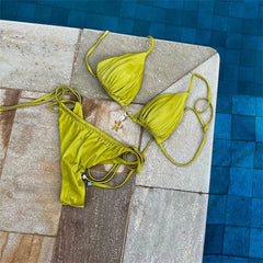 Sexy Bikini Women Swimsuit Female Swimwear Bandeau Biquini Thong Bathing Suit Triangle Swimming Suits Halter Bodysuit Beachwear voguable