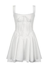 Strap White Lace Patchwork Halter Dress mysite