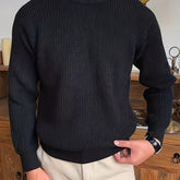 Plus Size Solid Textured Sweater - Men's Fashion Casual Knit Pullover for Spring Fall Winter - Men's Clothing gotmes-shop