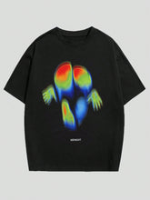 Men'S Abstract Figure& Letter Print Short Sleeve Round Neck T-Shirt gotmes-shop