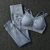 24 Color 2pc/Set Sports Suits Seamless Yoga Set Women Fitness Clothing Sportswear Gym Leggings Padded Push-up Strappy Sports Bra voguable