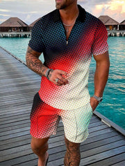 Voguable Fashion POLO Shirt + Shorts Suit Sports Casual Street Outdoor Seaside Men's Brand High Quality Plus Size New Summer 2022 S-6XL voguable