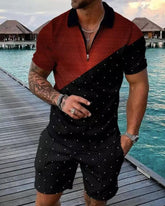 Voguable Fashion POLO Shirt + Shorts Suit Sports Casual Street Outdoor Seaside Men's Brand High Quality Plus Size New Summer 2022 S-6XL voguable