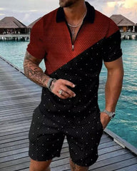 Voguable Fashion POLO Shirt + Shorts Suit Sports Casual Street Outdoor Seaside Men's Brand High Quality Plus Size New Summer 2022 S-6XL voguable