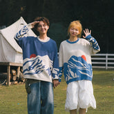 Voguable Youth Men Harajuku Moutain Winter Sweaters 2021 Pullover Mens Oversized Korean Fashions Sweater Women Vintage Clothes voguable