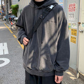 Voguable 2022 Spring Autumn New Men's Solid Color Hoodie Plus Fleece Jacket Oversize Loose Coat Tide Women Men Clothing Couple Hoodies voguable