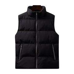 Voguable New Men's Jacket Winter Male Vest For Down Cotton Casual Sleeveless Jacket Waistcoat High Quality Windproof Warm Vest Coat voguable