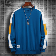 OEIN Long Sleeve Harajuku Sweatshirts Men 2021 New Fashion Streetwear Hoodie Mens Casual O-Neck Patchwork Sweatshirt Brand Tops voguable