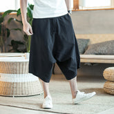 Men Harajuku Harem Pants Mens Summer Cotton Linen Joggers Pants Male Vintage Chinese Style Sweatpants Fashions voguable