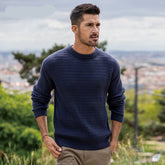 Autumn Winter New Solid Pullover Slim Sweater Men Casual Jumper Fashion Knitted Clothes Top Plus Size 19020 voguable