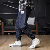 Voguable Plus size Jeans Men Hip hop StreetWear Joggers Ankle Length Denim Cargo Pants Loose Pocket Harem Trousers Sweatpants voguable