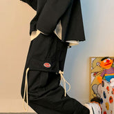 Casual Pants Men Loose Pockets Simple Drawstring Fashion Cool Harajuku High Street Safari Style Ankle-length Chic S-3XL Teens voguable
