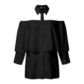 2022 Celmia Women Off Shoulder White Tops Tunics Sexy Halter Shirt Autumn Fashion Blouse 3/4 Sleeve Casual Solid Elegant Blusas voguable