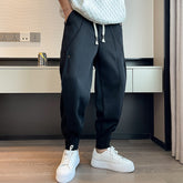 Voguable 2022 New Winter Men Harem Pants Men Joggers Fashion Design Clothing Thick Sweatpants Elastic Waist Black Gray Tapered Trousers voguable