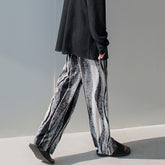 Korean Style Men's Pleated Straight Pants Chic Loose Casual Pants Elastic Waist Wide Leg Pants Autumn Summer New Y6138 voguable