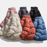 Voguable Mens Parker Coat Trend All-match Couple Style Coats Simple and Comfortable Jacket Pure Color Warm Youth Casual Thicken Men Coats voguable