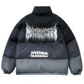 Voguable Graffiti parka men's winter jacket oversized Gothic hip hop thickening gradient down jacket women's coat loose Street clothing voguable