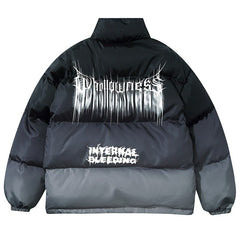 Voguable Graffiti parka men's winter jacket oversized Gothic hip hop thickening gradient down jacket women's coat loose Street clothing voguable