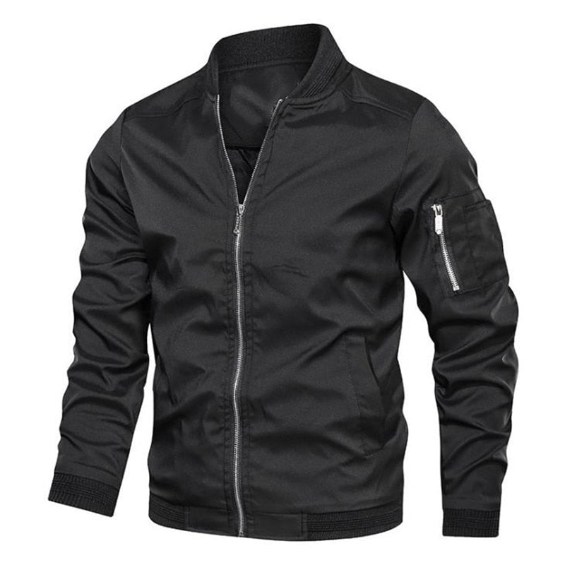 Voguable  Spring autumn jacket male bomber jacket casual streetwear male jackets and coats simple windbreaker british style coat voguable