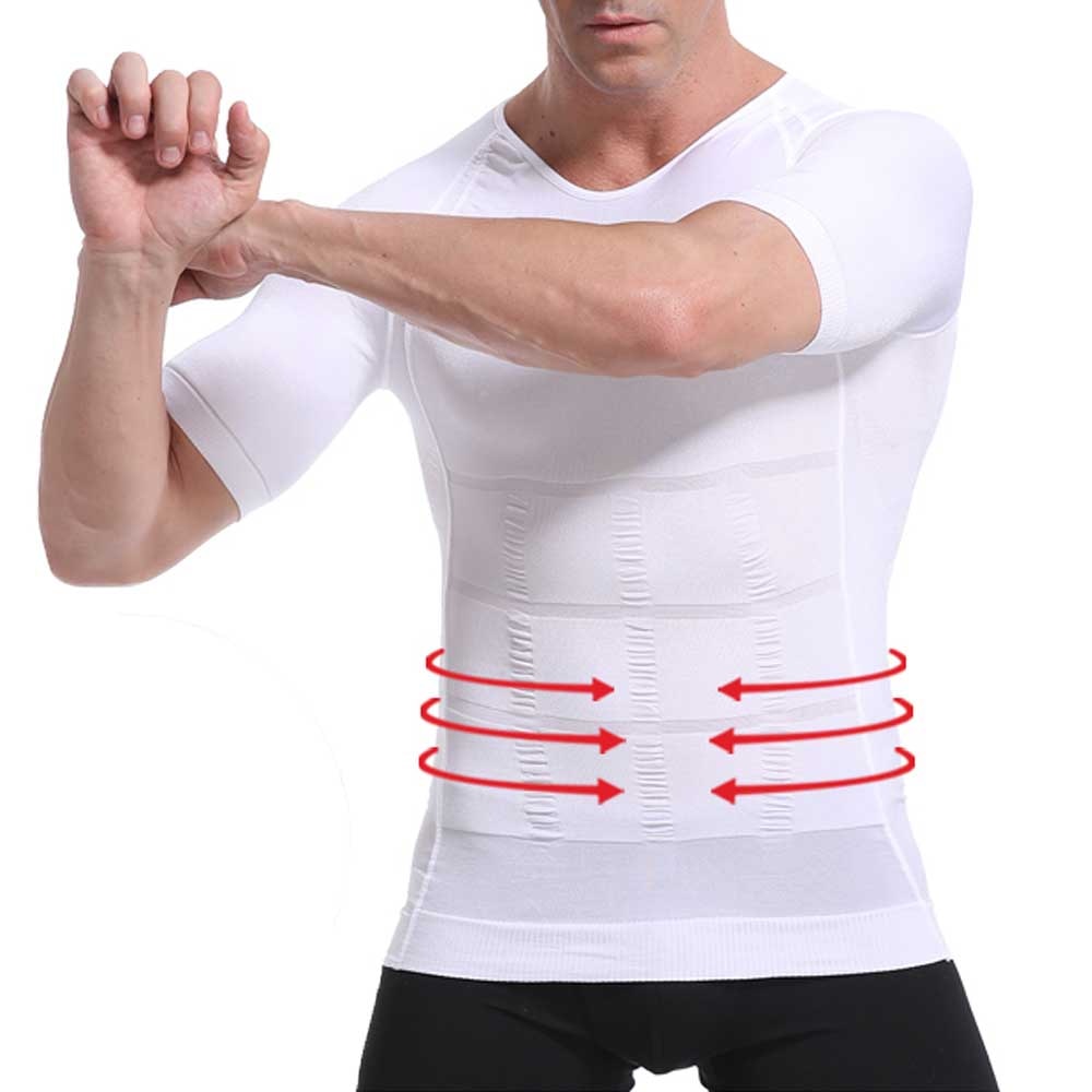 Voguable Men's Slimming Shaper Posture Vest Male Tummy Abdomen Corrector Compression Body Modeling Fat Burner Chest Tummy Shirt Corset voguable