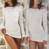 Sexy Solid White beach cover up sarong summer bikini cover-ups pareo beach dress Mesh Backless Mini Dress voguable