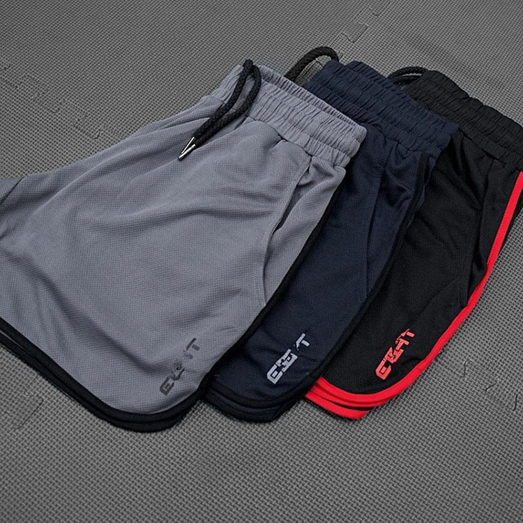New Summer Brand Running Shorts Sports Jogging Shorts Quick-drying Gym Men's Single-layer Navy Blue Slim Casual Shorts voguable