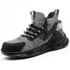 Male Work Boots Indestructible Safety Shoes Men Steel Toe Shoes Puncture-Proof Work Sneakers Welding Shoes Adult Work Shoes voguable