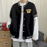 Voguable Jacket Men's Autumn Spring Thickened New Jacket Hong Kong Style Loose Baseball Uniform Korean Student Jacket Streetwear Top voguable