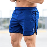 New Summer Brand Running Shorts Sports Jogging Shorts Quick-drying Gym Men's Single-layer Navy Blue Slim Casual Shorts voguable