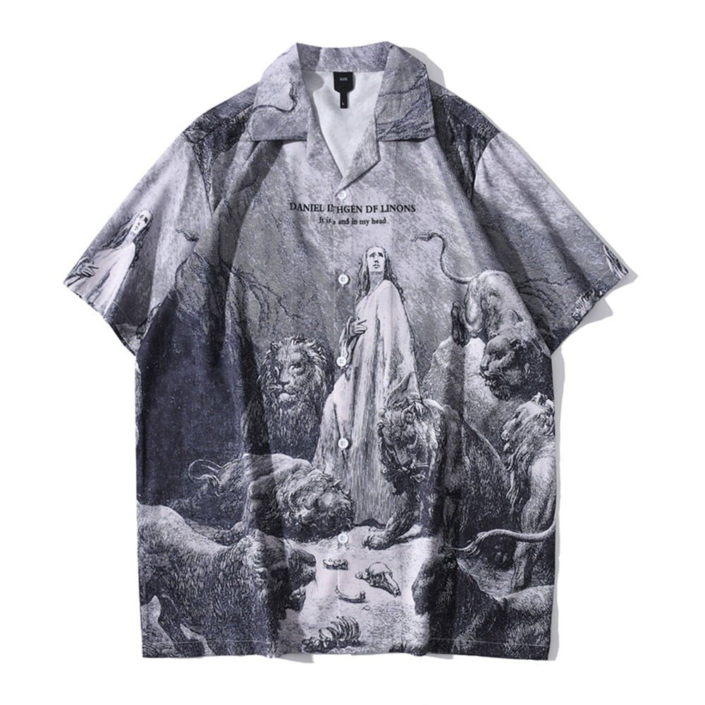 voguable Hawaiian Shirt Men Summer Beach Holiday Men's Shirts Vintage Street Male Top voguable