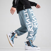 Voguable 2021 Ankle-Lenth Black Blue Sweatpants Streetwear Spring Autumn Hip Hop Harem Pants Men's Casual Korean Oversize Joggers Trouers voguable