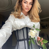 Fashion Women Mesh Corset Top Short Waist Belt Sexy Solid Color Bodycon Waspie Belts Chic New Lady Bustiers Tops Female Vest voguable