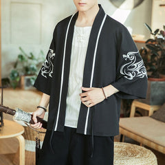 Voguable Kimono Cardigan Men Japanese Kimono Traditional Beach Thin Asian Clothes Yukata Male Fashion Casual Cardigan Shirt Japan Kimonos voguable