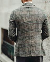 Americana Hombre Wool Blend Suit Mens Business Versatile Luxury Casual Chaqueta Hombre Formal Coat Fashion Tweed Blazers Men voguable