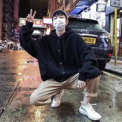 Voguable New Cool Casual Winter Fleece Hoodies Men Women Harajuku Solid Color Warm Sweatshirt Korean Teens Fashion Hoodie Sweatshirt voguable