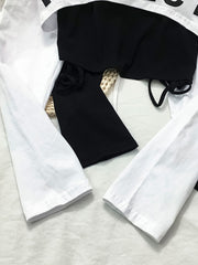 Voguable High Street Fashion T Shirts Women 2021 New Spring Summer Long Sleeve False Two Piece Female Crops Tops S M L XL voguable