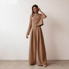 Voguable Classic Wide Pants Floor-Length Pleated Loose Women Trousers Spring Wide Leg Pants Vintage Female Palazzo Pants 2022 voguable